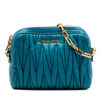 Quilted Leather Double Zip Camera Bag