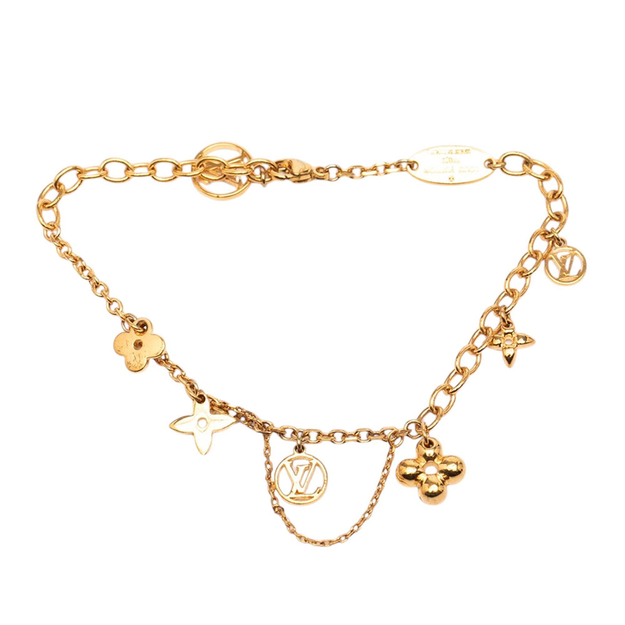 Gold Plated Monogram Blooming Supple Bracelet