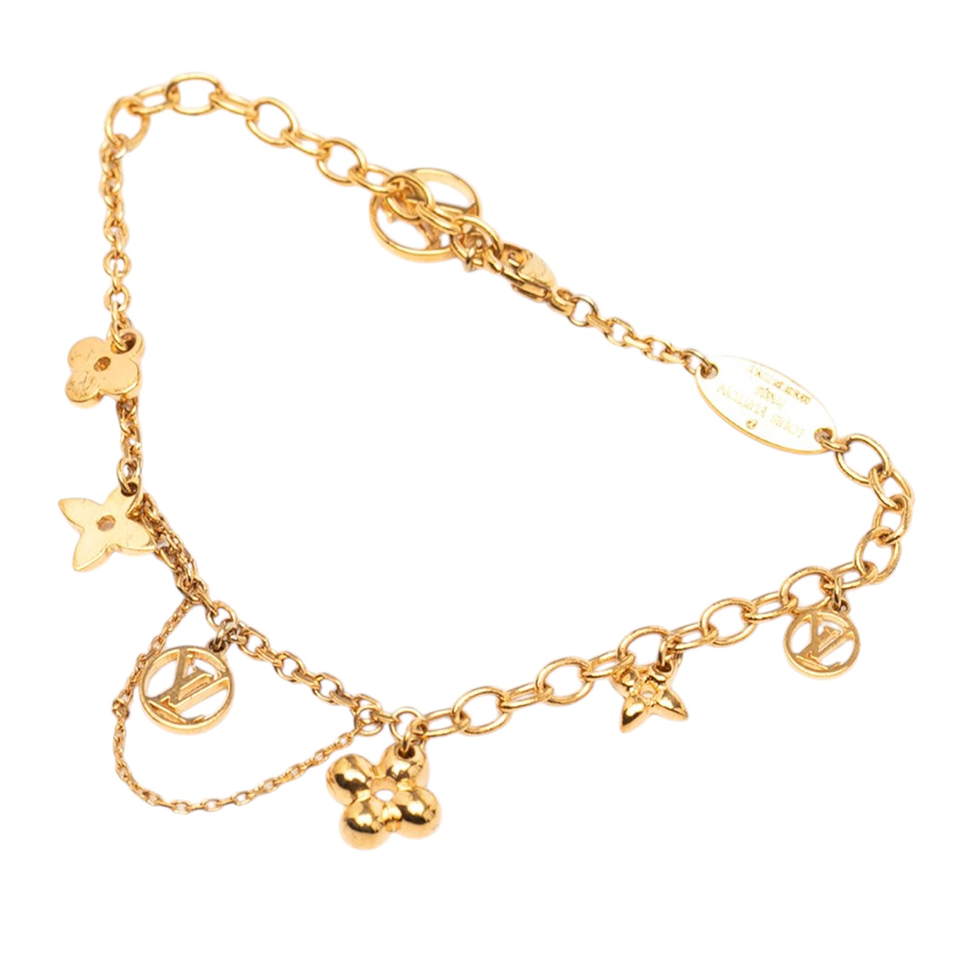 Gold Plated Monogram Blooming Supple Bracelet
