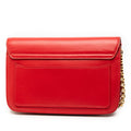 Small Calfskin and Suede C Clutch With Chain
