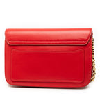 Small Calfskin and Suede C Clutch With Chain