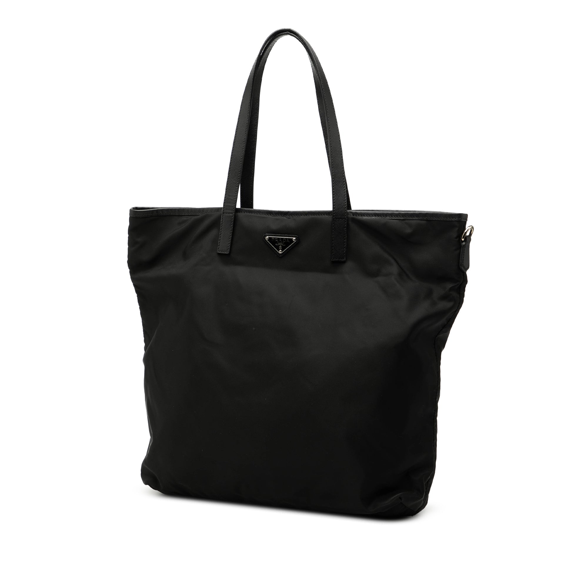 Saffiano Trimmed Tessuto Applique Tote