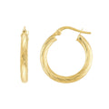 Fluted Spiral Tube Hoop Earrings