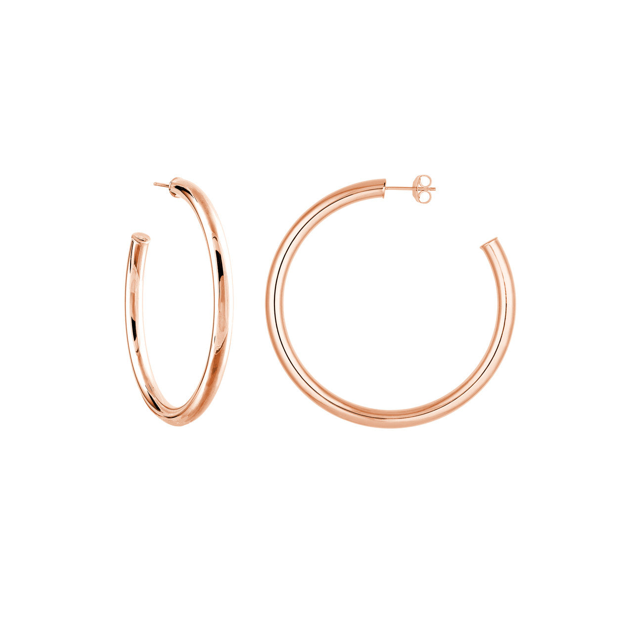 4mm x 50mm Tube Hoop Earrings