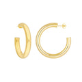6mm x 40mm Tube Hoop Earrings