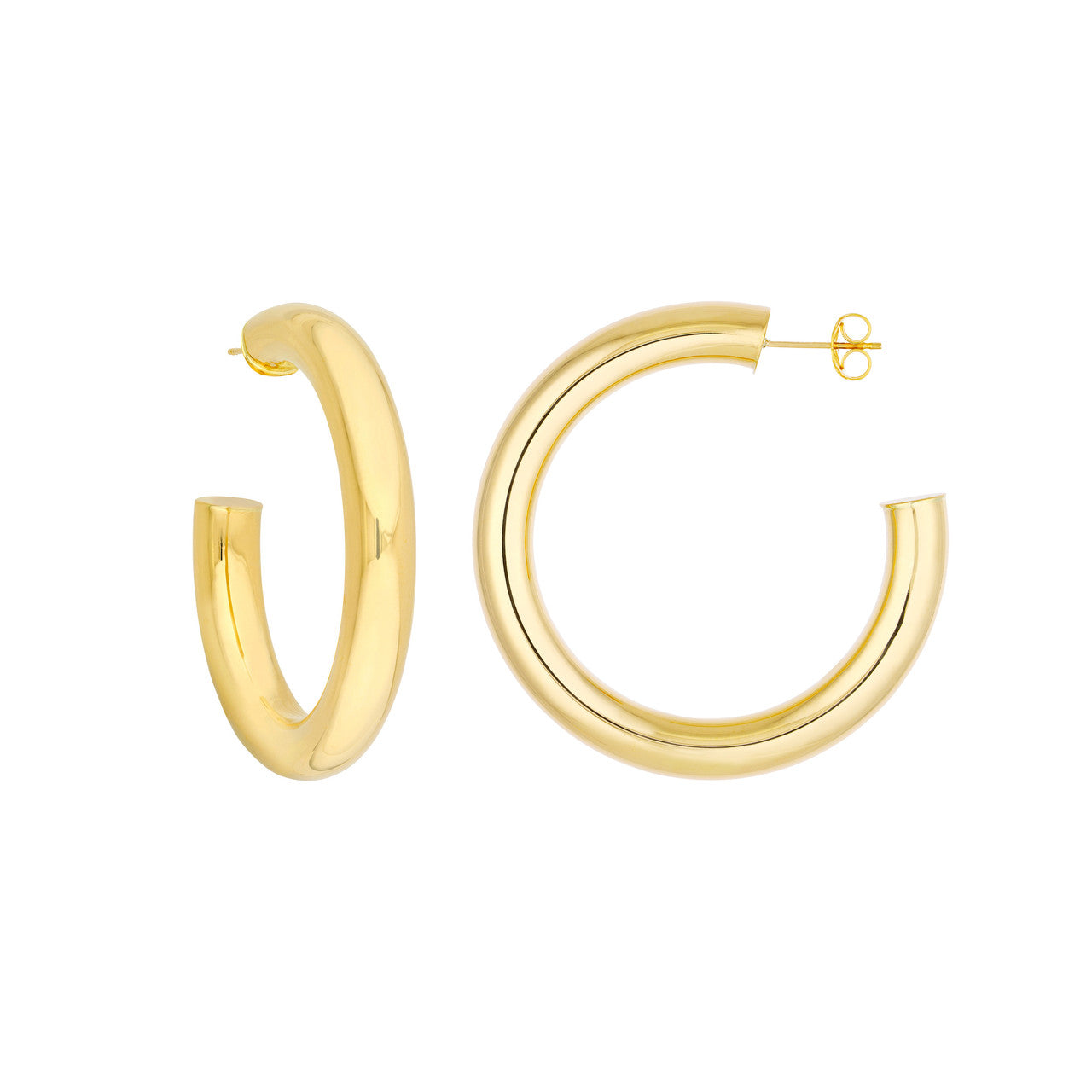 6mm x 40mm Tube Hoop Earrings
