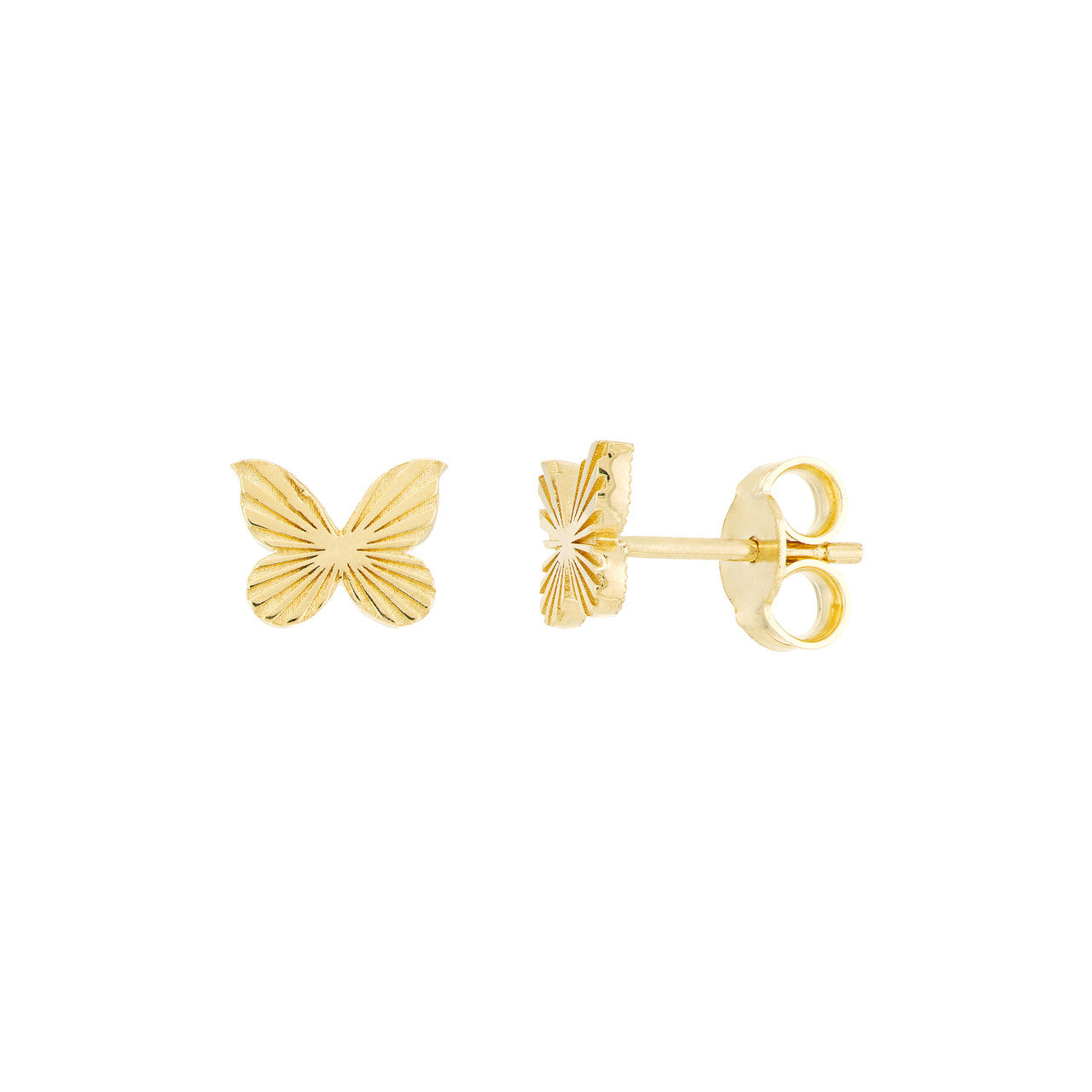Fluted Butterfly Micro Stud Earrings