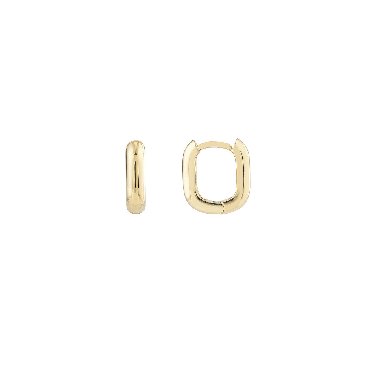 12mm Oblong Polished Mini Hoops