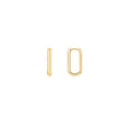 20mm Oblong Polished Mini Hoops