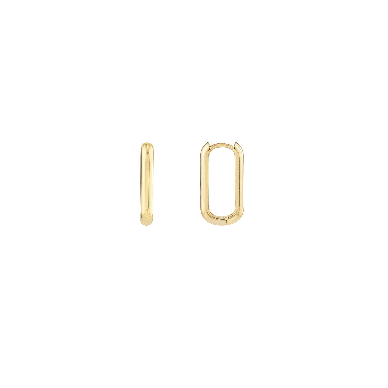 20mm Oblong Polished Mini Hoops