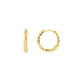 Small Ribbed Polished Hoops
