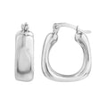 Polished Square Hoop Earrings