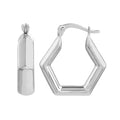 Pentagon Hoop Earrings