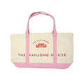 Canvas Carry-All Tote, Pink By The Mahjong House