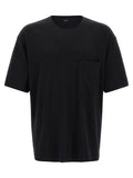 Lemaire Cotton and Silk Interlock T-shirt — Black