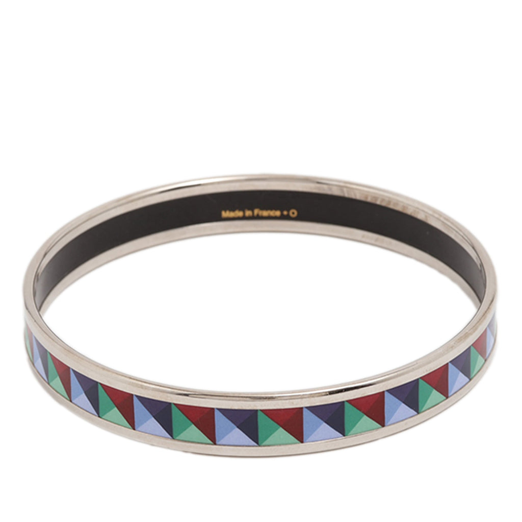 Narrow Enamel Clous de Trompe Bangle 65