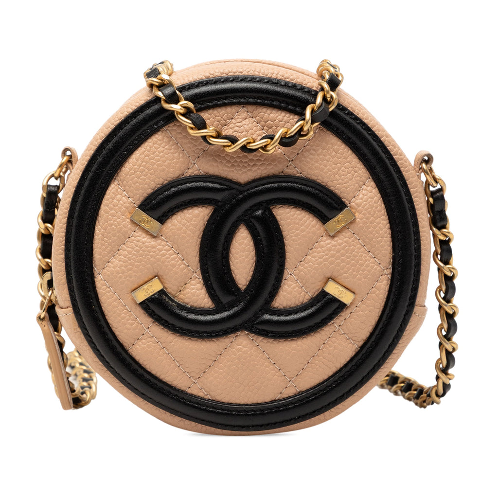 Caviar CC Filigree Round Crossbody