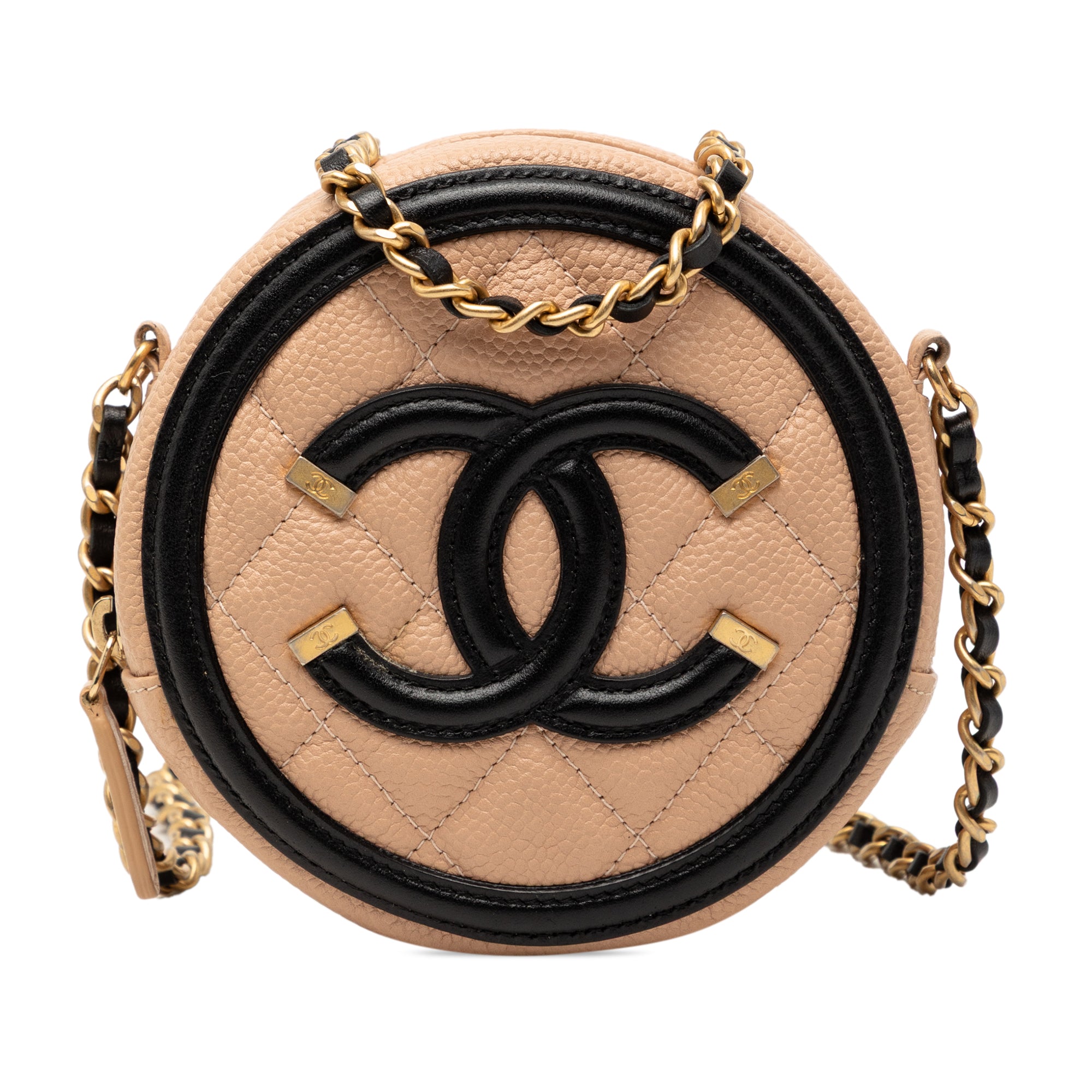 Caviar CC Filigree Round Crossbody