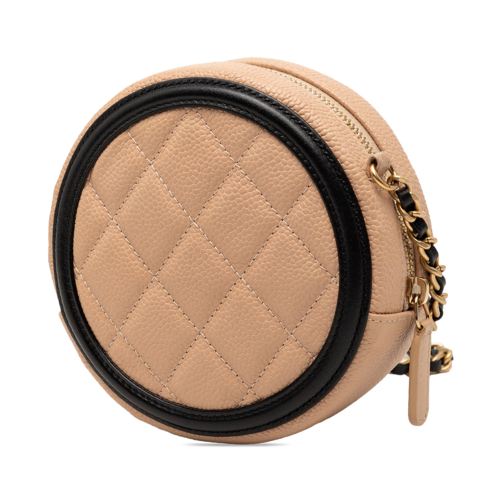 Caviar CC Filigree Round Crossbody