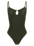Hunza G Toni One-Piece Swimsuit — Olive Green