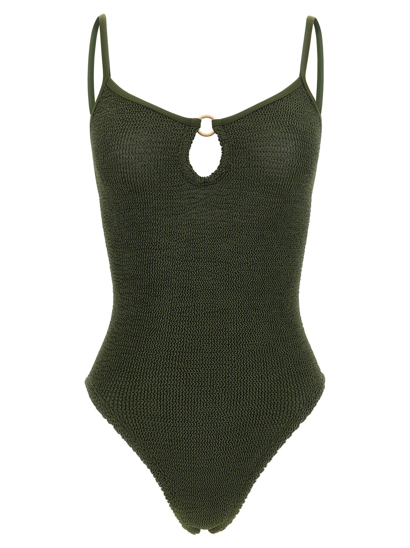 Hunza G Toni One-Piece Swimsuit — Olive Green