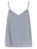 Fabiana Filippi Silk-Effect Double Layer Tank Top — Gray