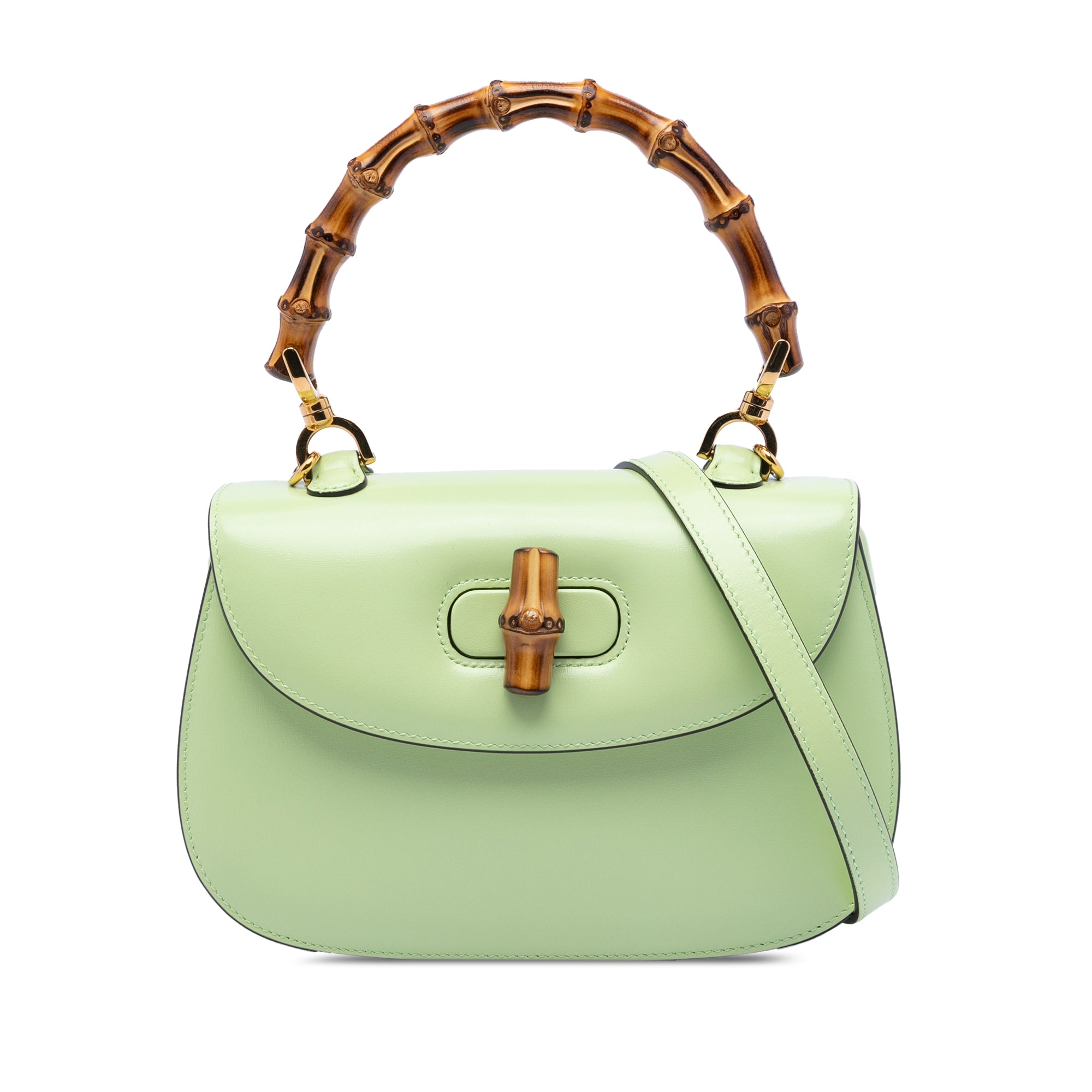 Small Calfskin 1947 Bamboo Top Handle Bag