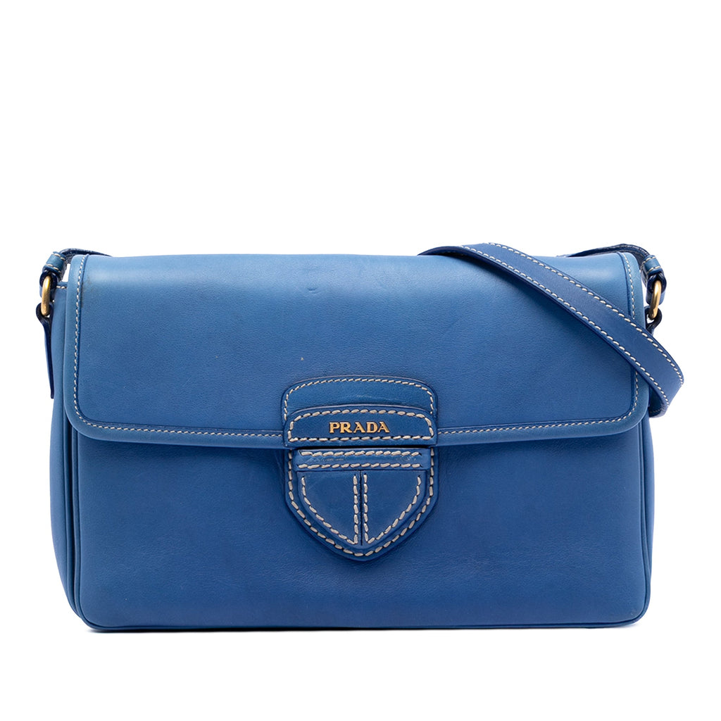 City Calf Push Lock Flap Crossbody