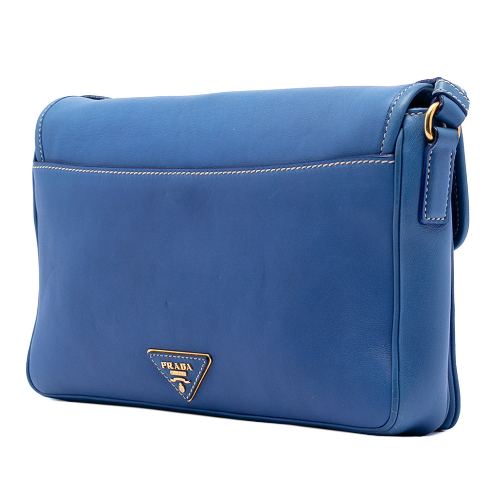 City Calf Push Lock Flap Crossbody