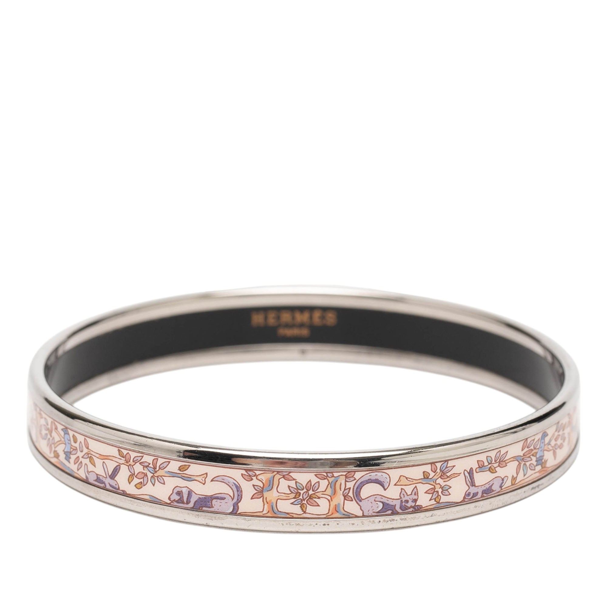 Narrow Forest Animals Enamel Bangle 65