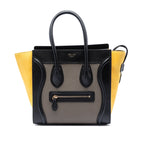 Micro Tricolor Leather Luggage Tote