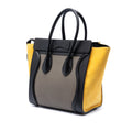 Micro Tricolor Leather Luggage Tote