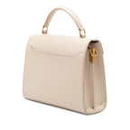 Mini Suede and Calfskin Cassandra Top Handle Bag
