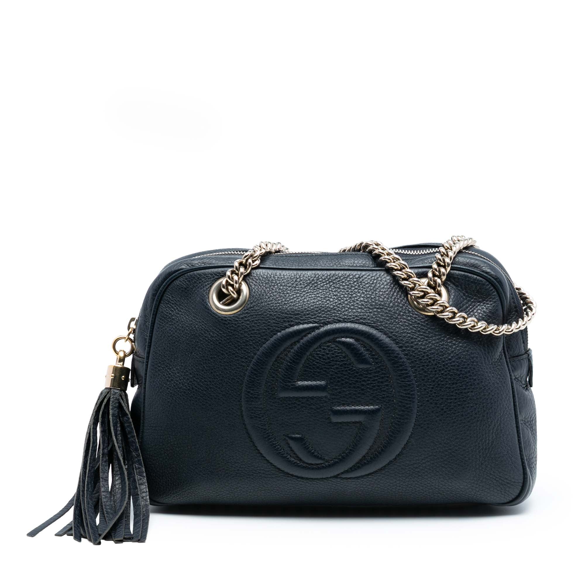 Leather Soho Chain Zip Shoulder Bag