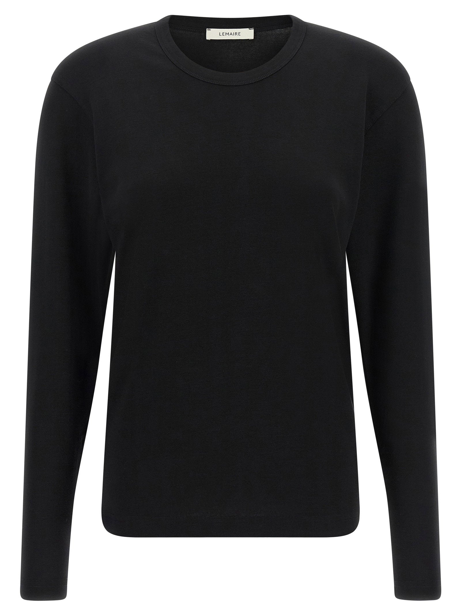 Lemaire Cotton Jersey Crewneck Sweater — Black