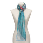 Blue Silk Foulard Mediterráneos