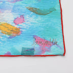 Multicolor Silk Scarf Mar Rojo