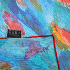 Multicolor Silk Scarf Mar Rojo