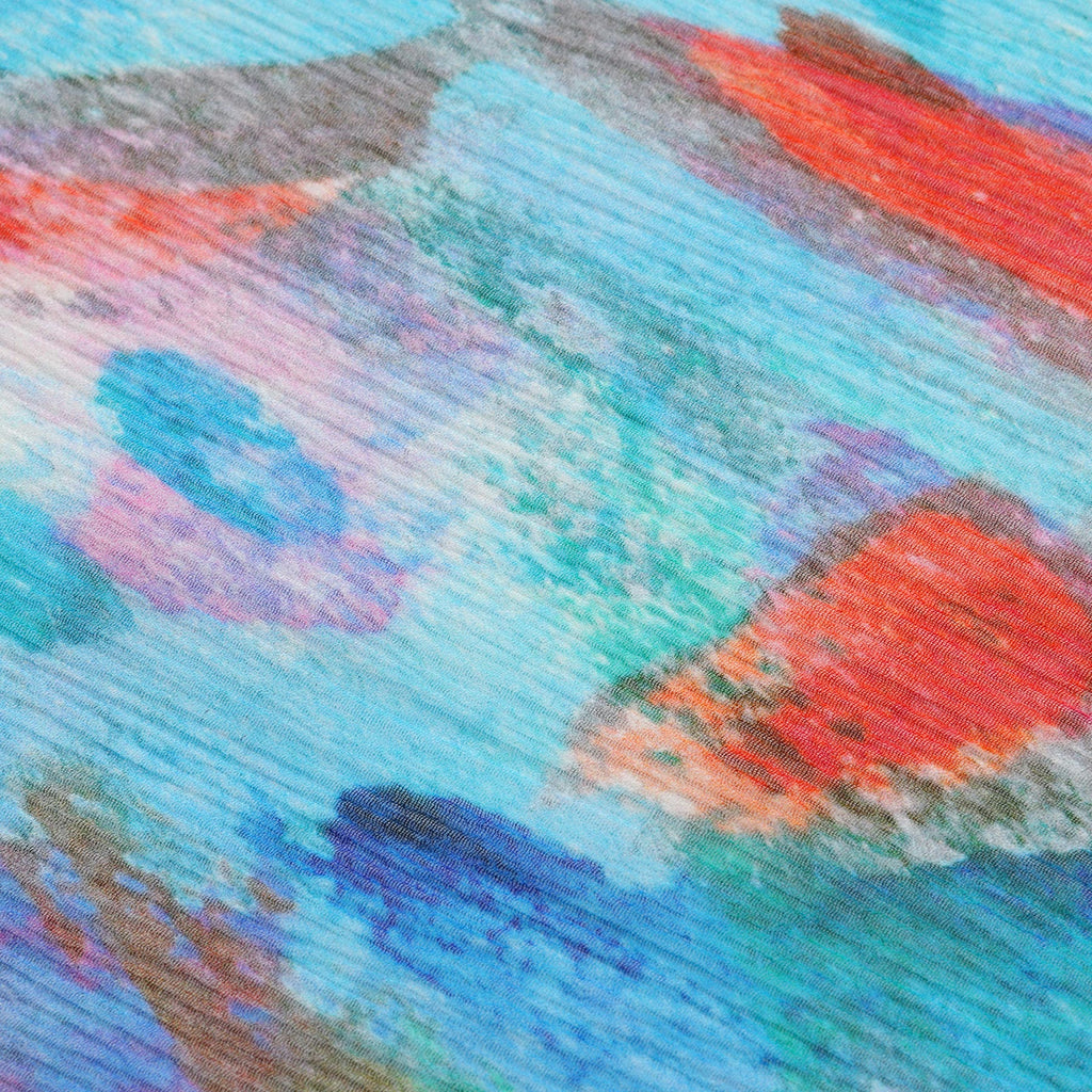 Multicolor Silk Scarf Mar Rojo