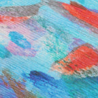 Multicolor Silk Scarf Mar Rojo