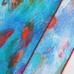 Multicolor Silk Scarf Mar Rojo