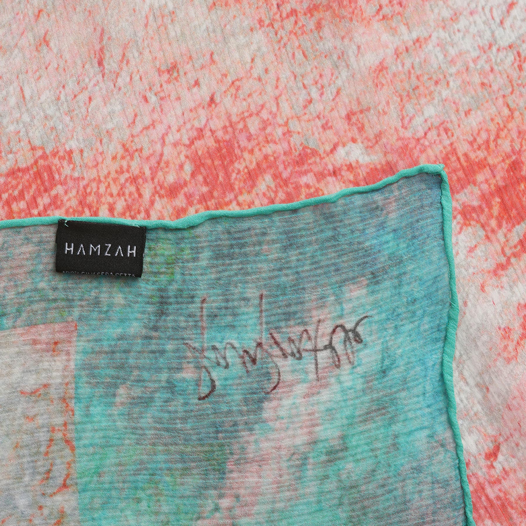 Multicolor Silk Scarf Fucsia Paradis