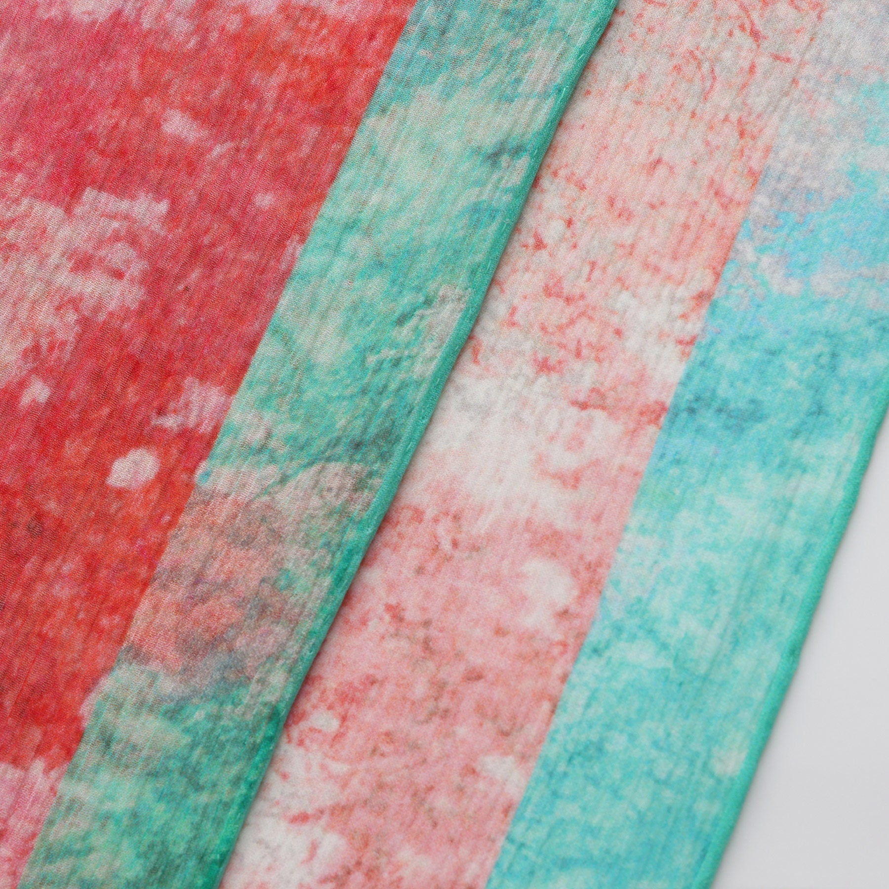 Multicolor Silk Scarf Fucsia Paradis