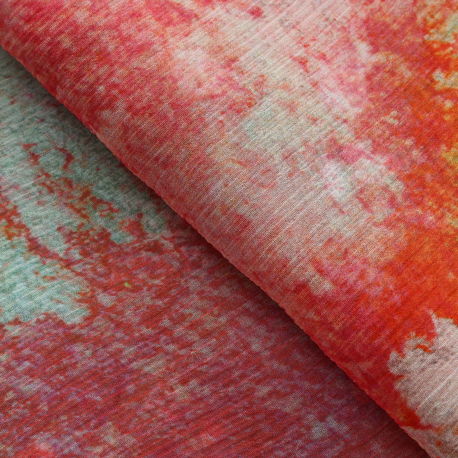 Multicolor Silk Scarf Fucsia Paradis