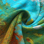 Multicolor Silk Scarf Oxido Marino