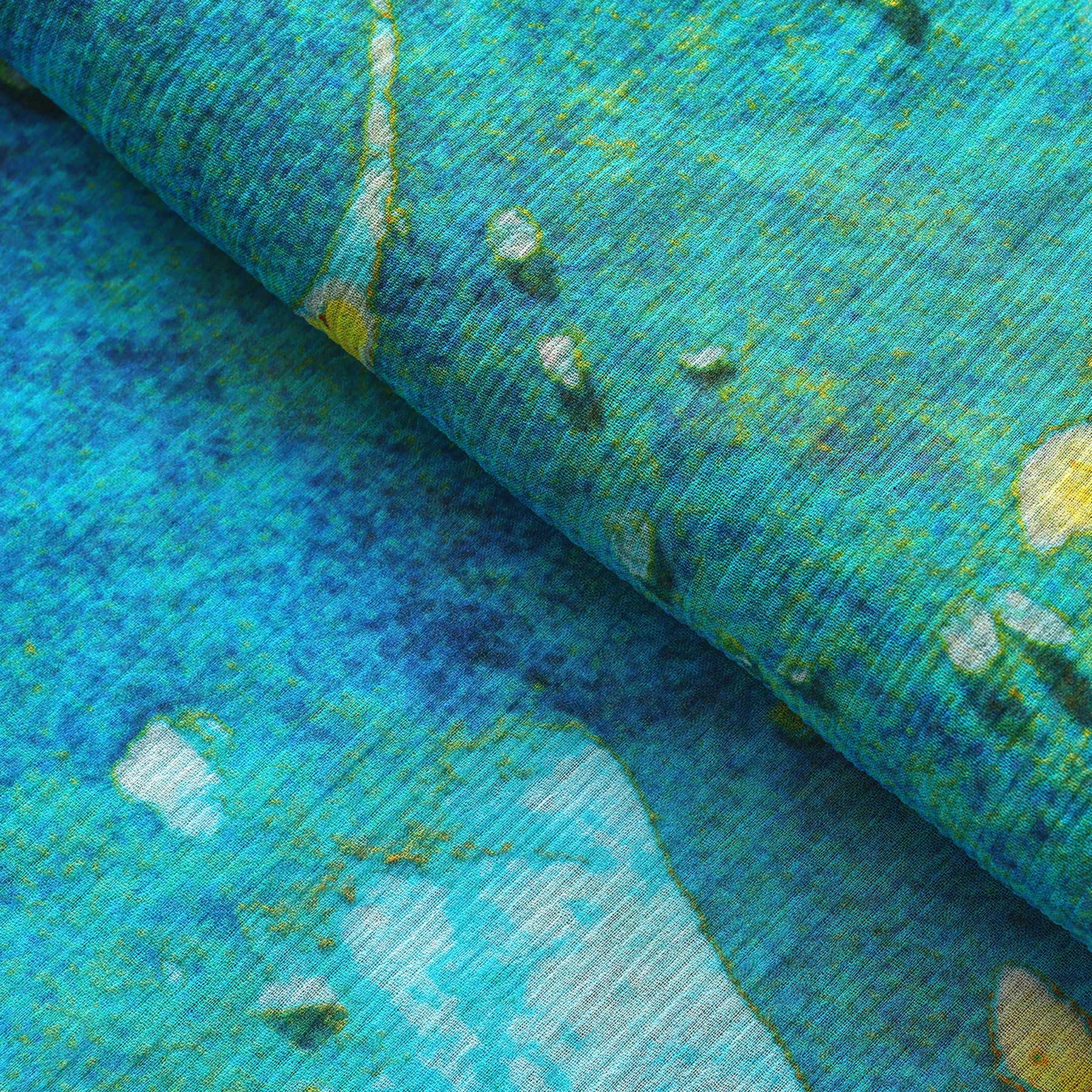 Multicolor Silk Scarf Oxido Marino