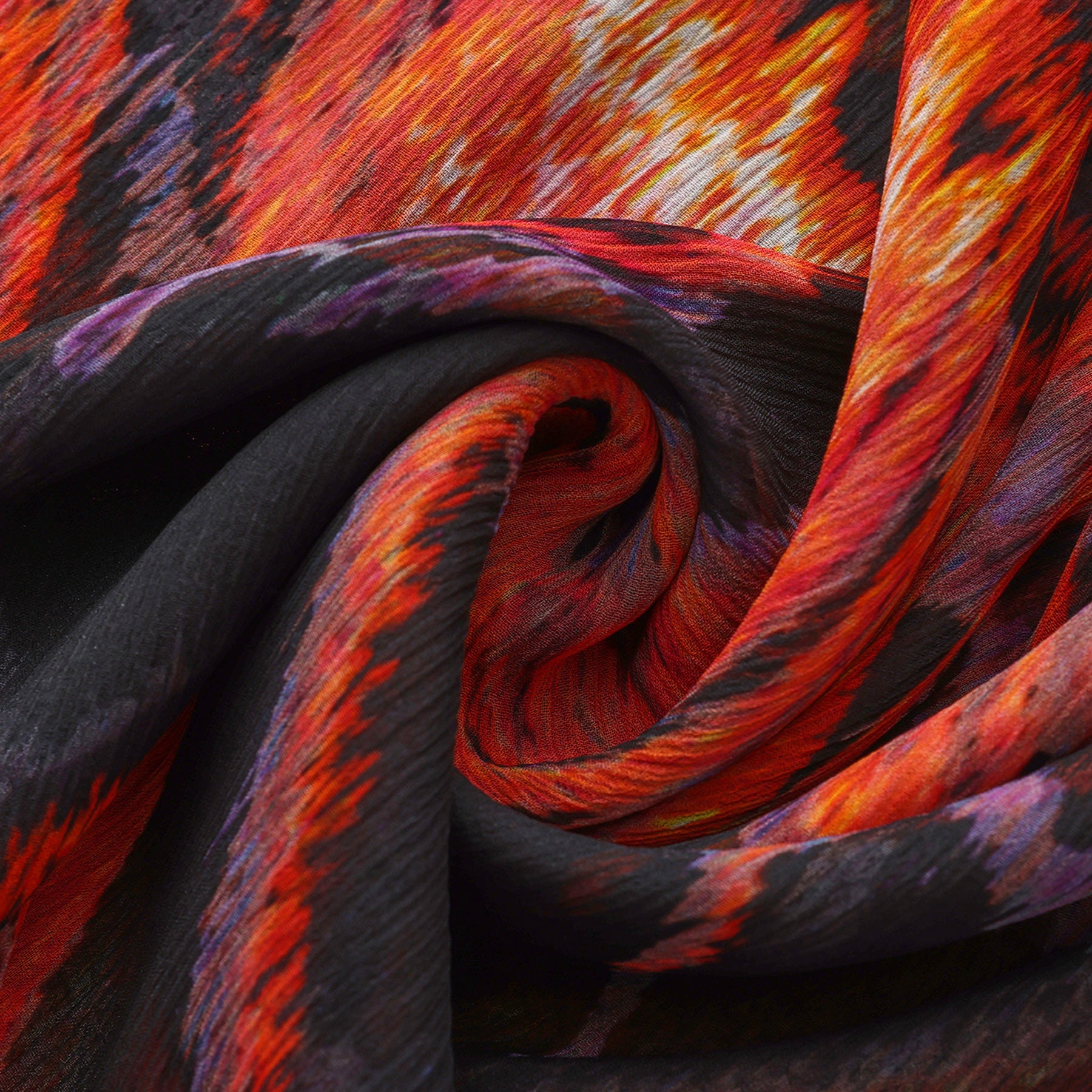 Black & Red Silk Scarf Anubis