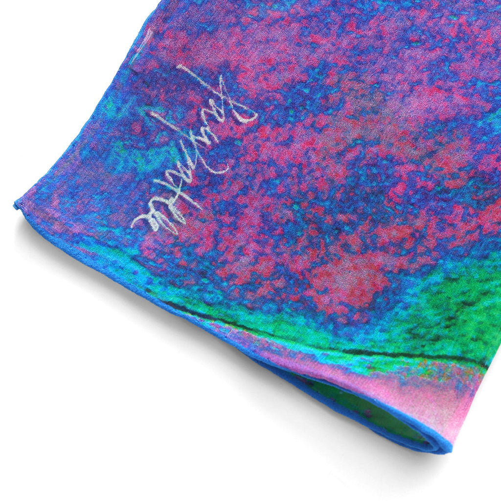 Multicolor Silk Scarf Océano Fucsia