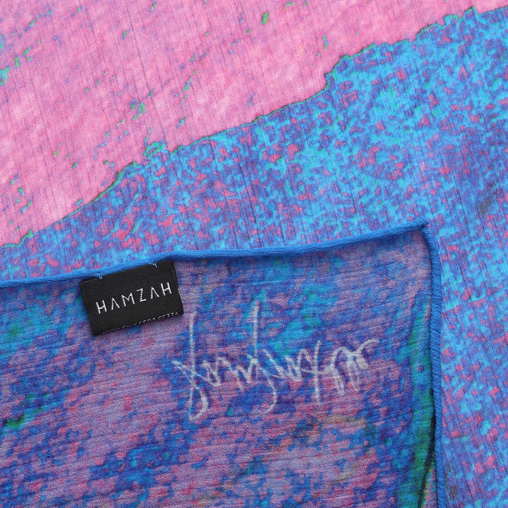 Multicolor Silk Scarf Océano Fucsia