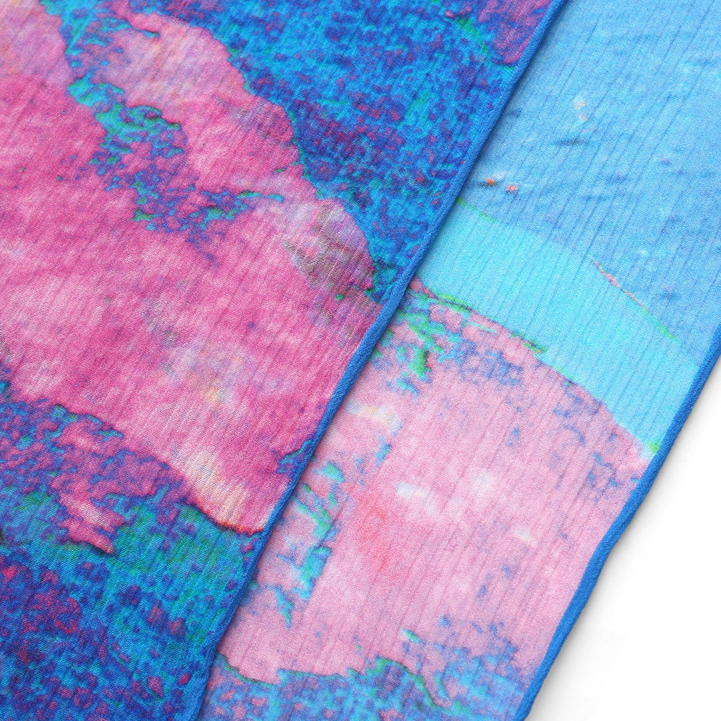 Multicolor Silk Scarf Océano Fucsia